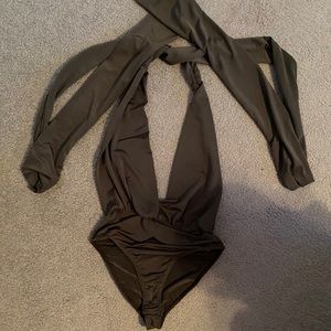 Olive green bodysuit